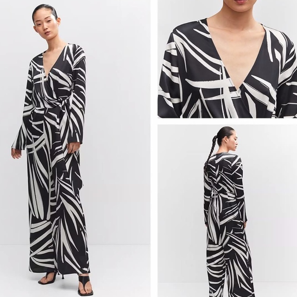 🌿 MANGO NEW! “Delfina” Abstract Print Jumpsuit 🌿 SZS